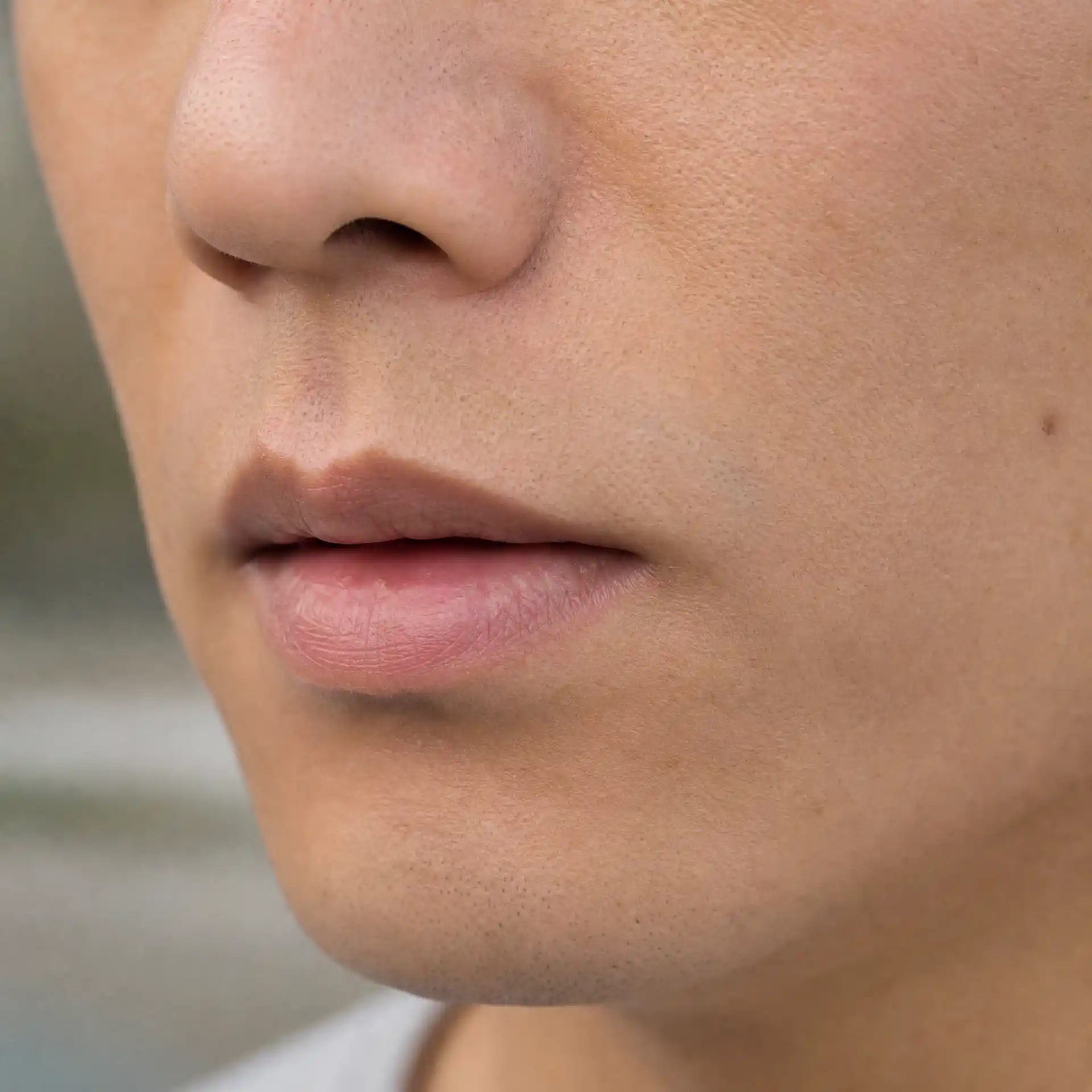 Mustache remover retaining authentic pores and micro skin texture for realistic professional portrait retouching