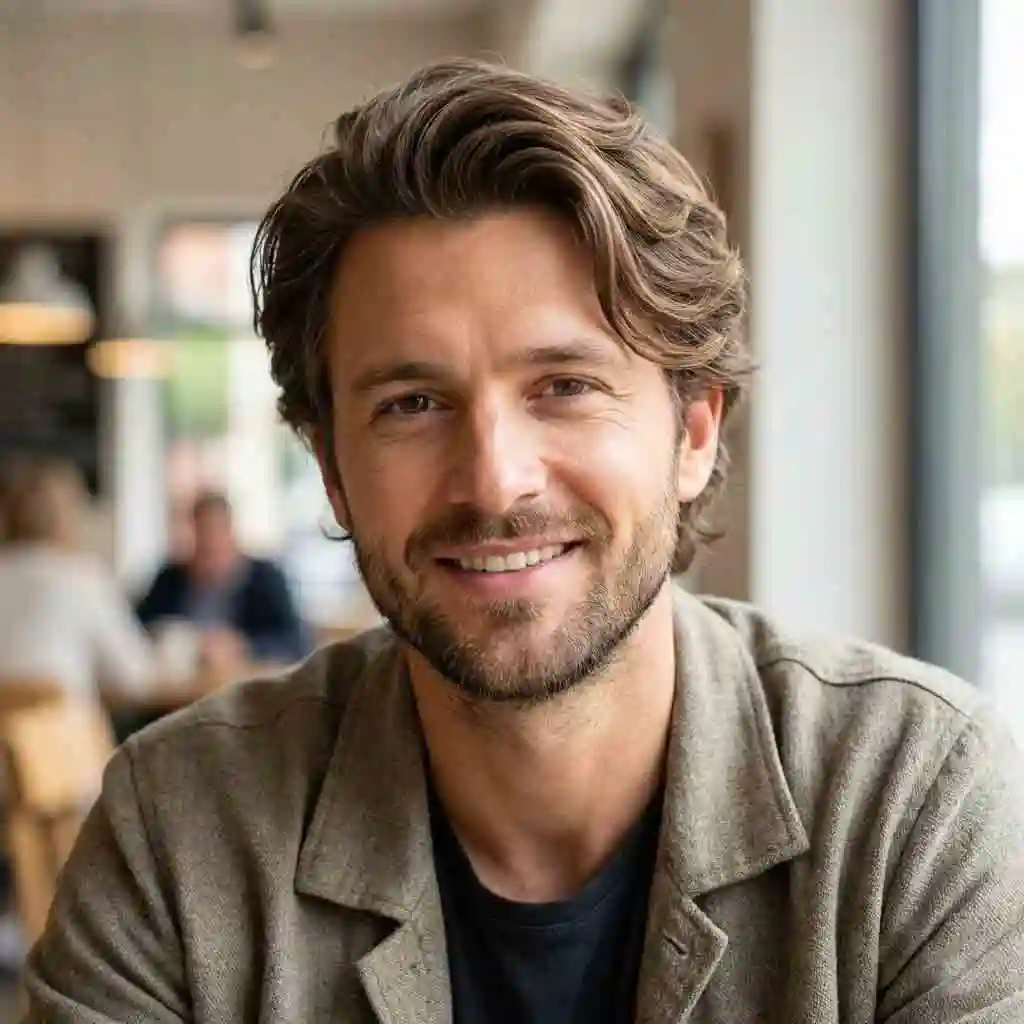 Illustration of an oval face shape with various hair and beard styles, showing why it is the most versatile shape for experimenting with different best hairstyles with beard.