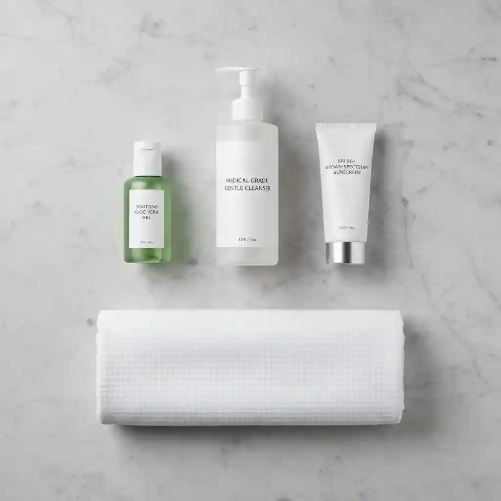 Applying sunscreen after beard laser hair removal as essential aftercare, preventing post-treatment pigmentation, supporting recovery, and maximizing long-term results by shielding sensitive skin from harmful UV exposure.