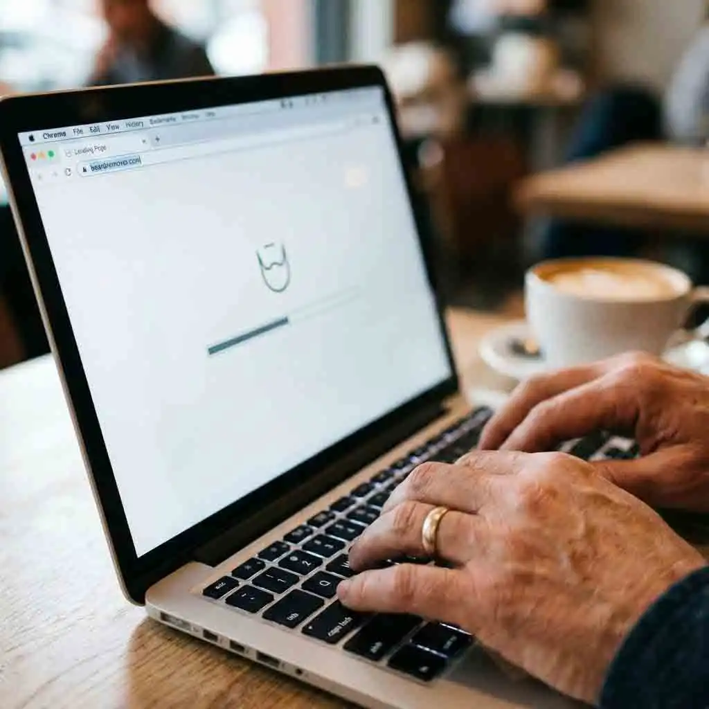 Opening the Beard Remover website to access an app that removes beard directly in the browser, no installation required, enabling fast, ad-free, user-friendly clean-shaven previews across desktop and mobile devices.