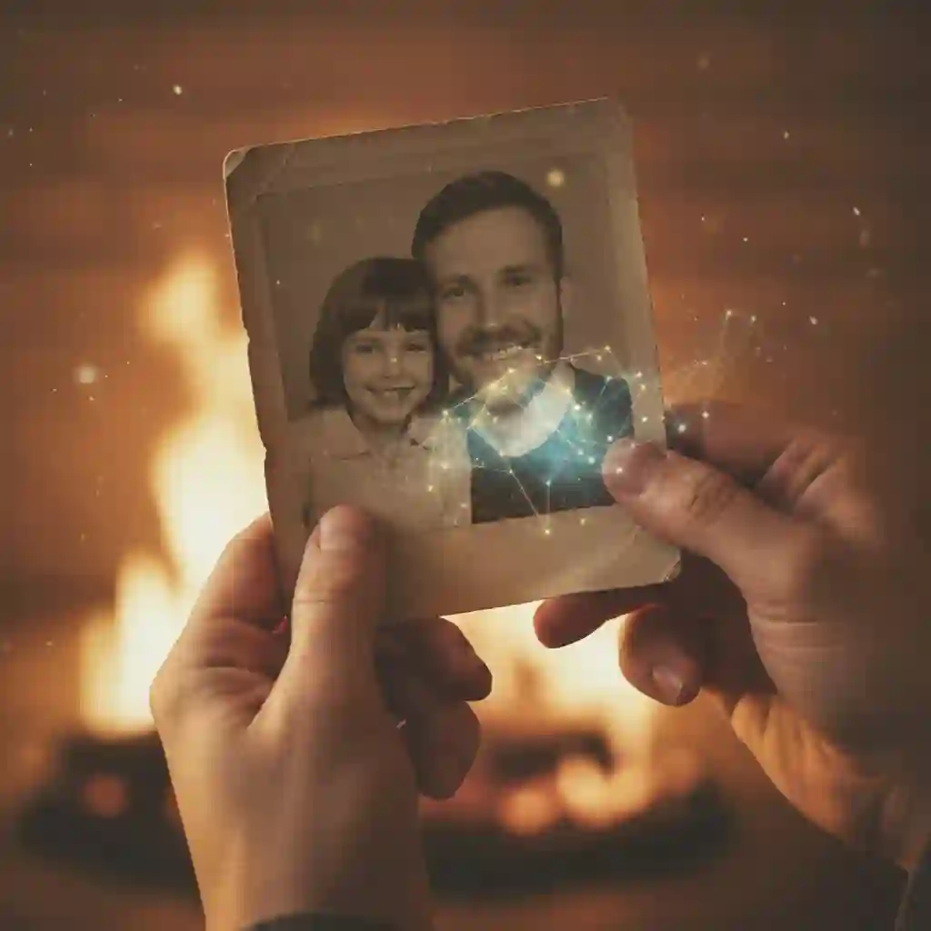 Restored family portrait where stubble was carefully removed using an app that removes facial hair, preserving natural skin texture, meaningful expressions, and timeless memories while fixing distractions that reduce emotional impact in cherished photographs.