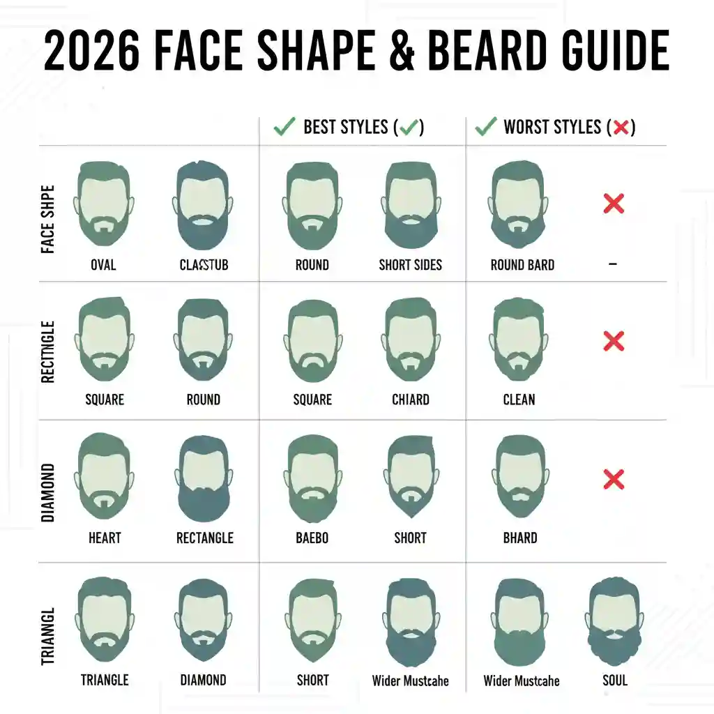 Best Beard for Your Face Shape: The 2026 Chart