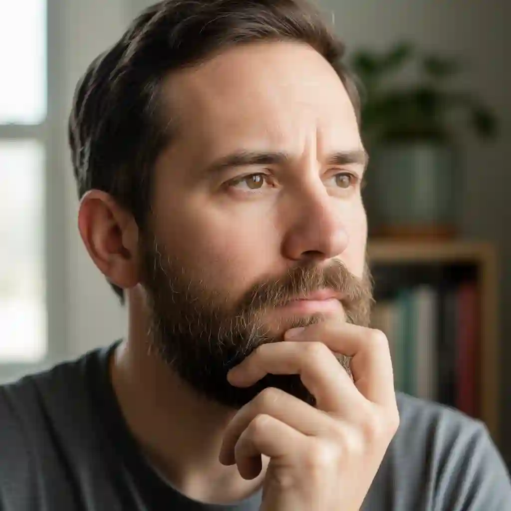 Comparison of different beard density levels to help men score their genetic potential before committing to specific beard styles and face shapes for a successful look.