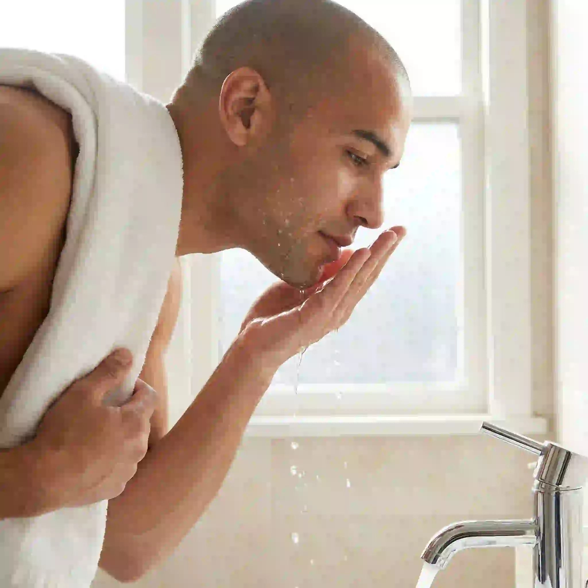 gentle cleansing technique before using best aftershave balm for sensitive skin