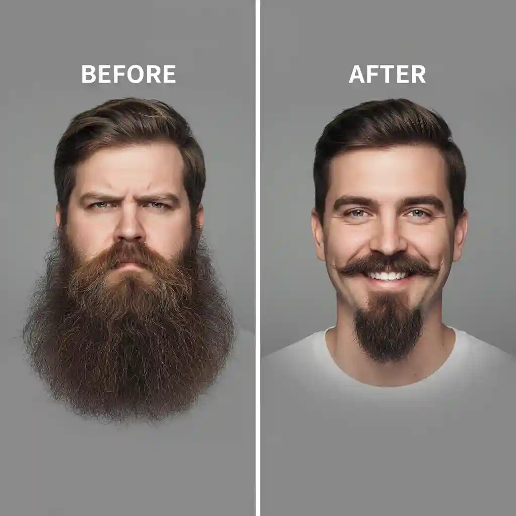 An illustrative diagram highlighting the key characteristics of a round face shape, which is essential knowledge for choosing the best beard for round face that elongates and slims your overall appearance.