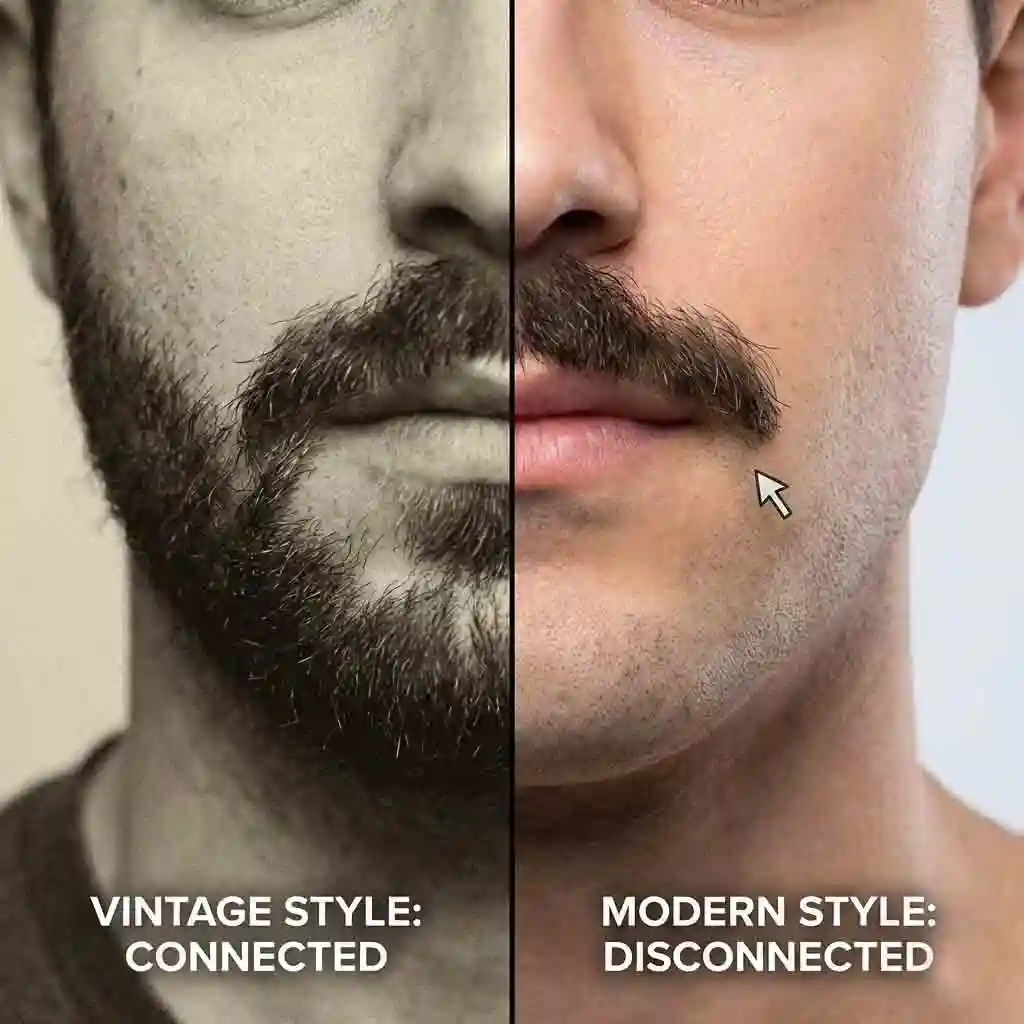 Comparison of different beard styles
