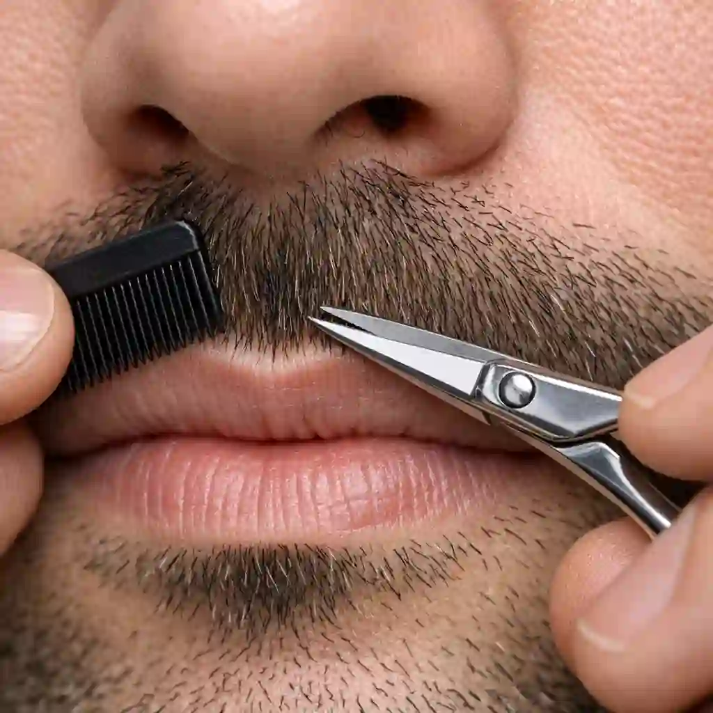 Trimming the mustache is just as important as shaping the chin hair when you are learning how to shave for a goatee and mustache combination style for 2026.