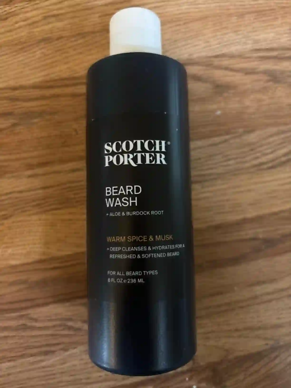 beard dandruff shampoo product image showing Scotch Porter Moisturizing Beard Wash for gentle daily cleansing without stripping natural beard oils