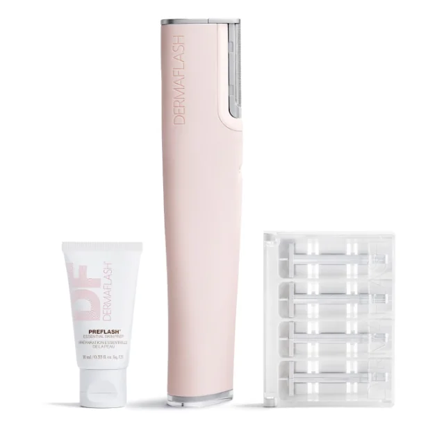 best face shaver for women luxury option featuring an at-home sonic dermaplaning device with skincare prep, exfoliation benefits, and smoother product absorption.