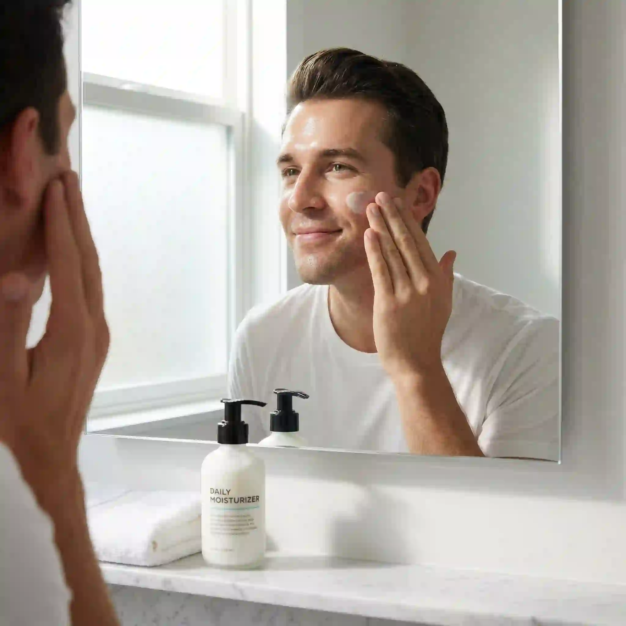 Moisturizer applied after a clean shaven routine, restoring hydration and helping freshly shaved skin stay soft, smooth, and comfortable every day.