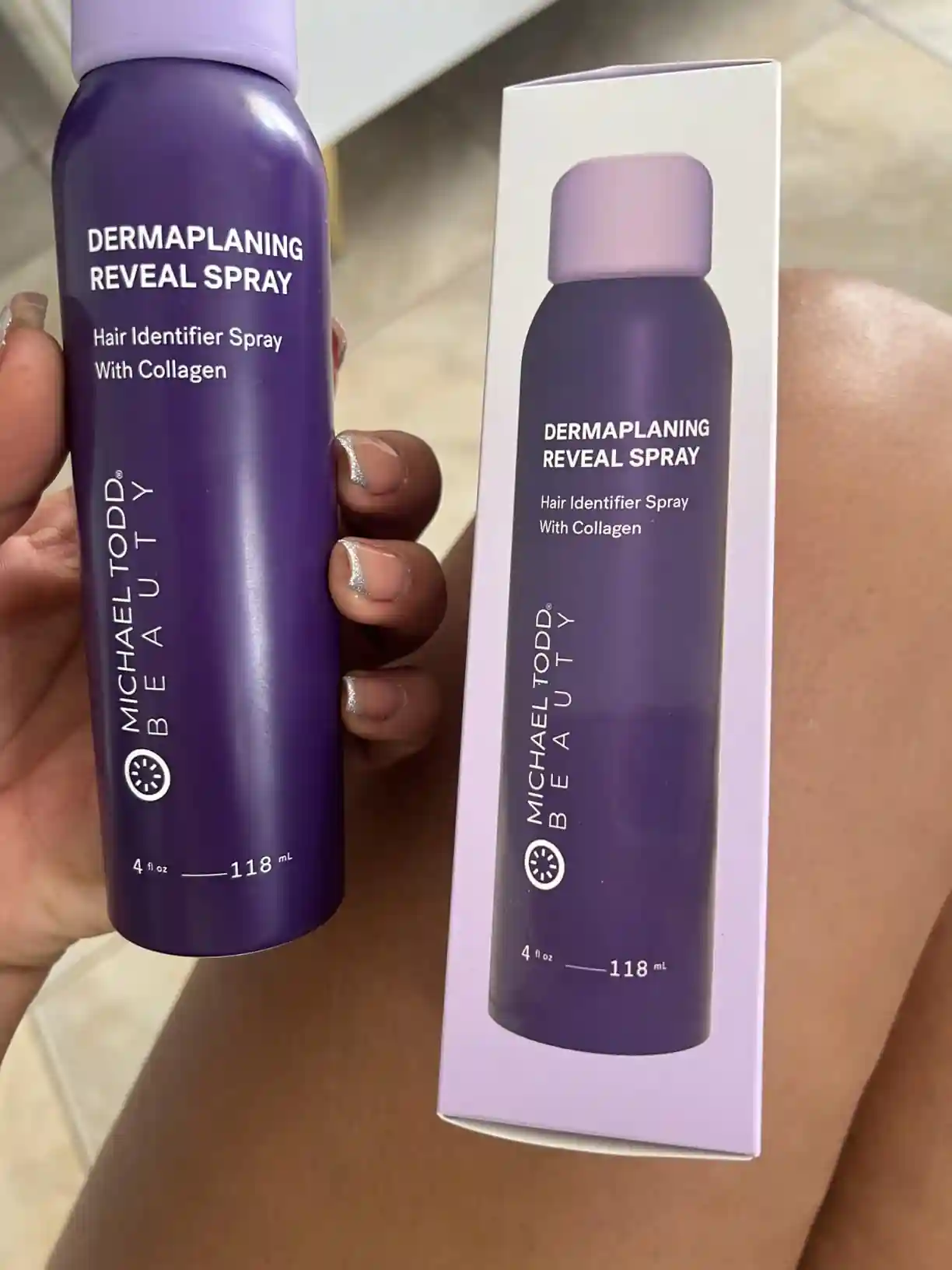 hair identifier spray option from Michael Todd Beauty, presented as a skincare-focused choice for users who want visibility plus nourishing dermaplaning support