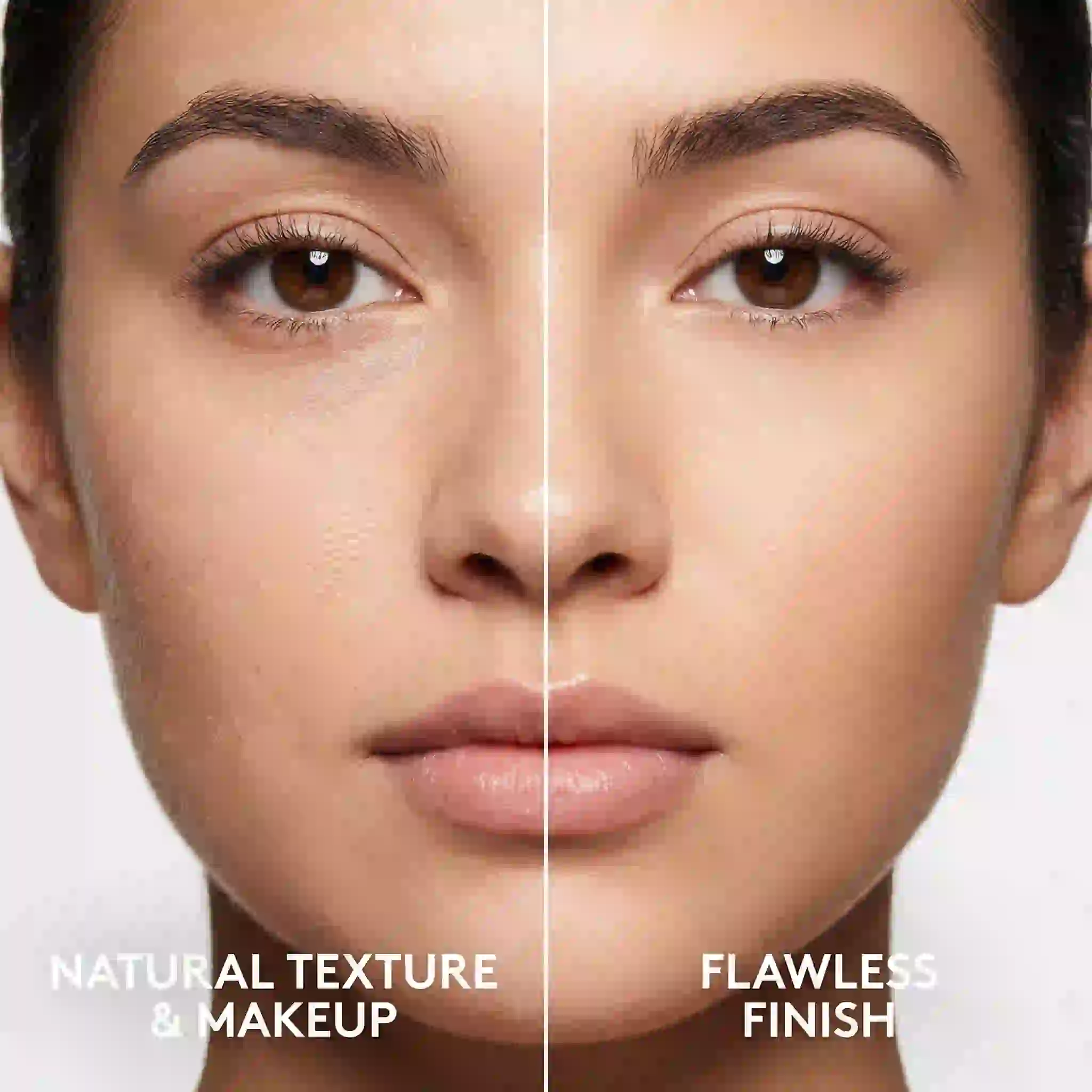 hair identifier spray used before makeup application to expose hidden facial fuzz, creating a smoother skin canvas so foundation can blend without clumping