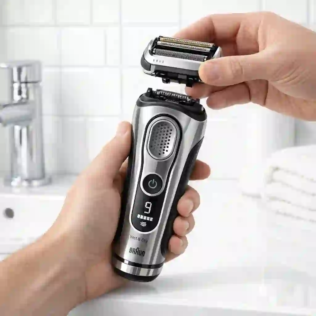 The crucial first step of how to clean electric shaver units involves safely powering off the device and carefully disassembling the head to access the trapped hair and debris inside.