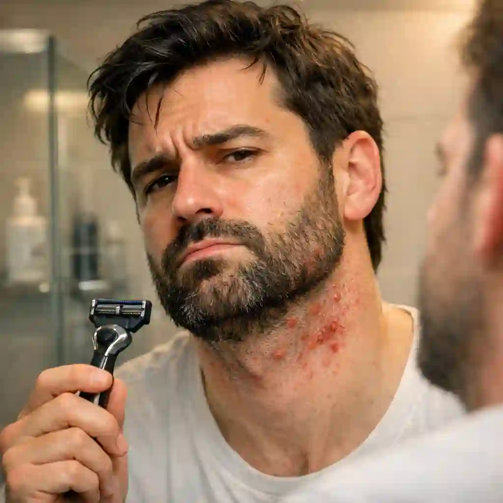 Laser beard removal complete guide for men showing permanent facial hair removal process results and skin care