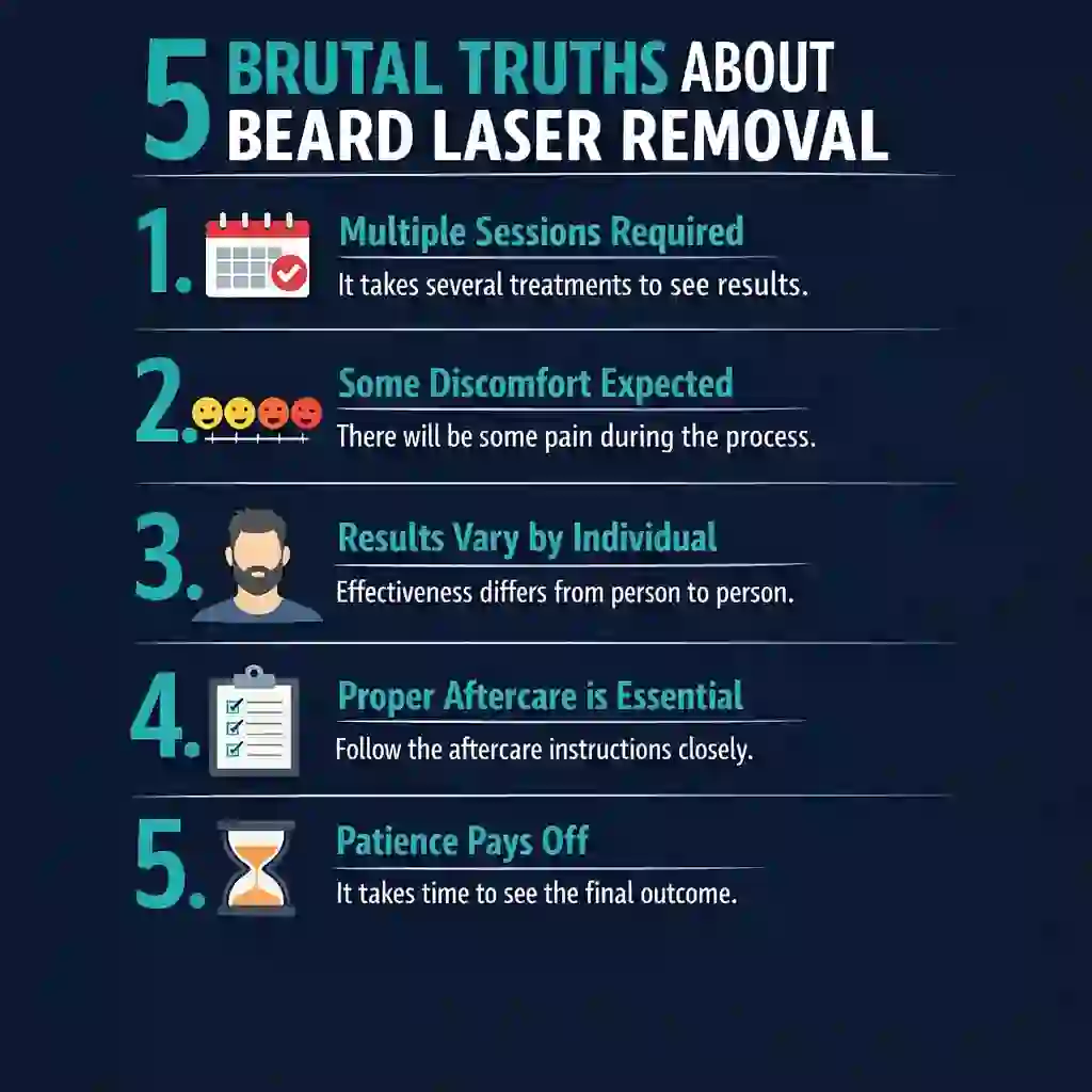 5 brutal truths about beard laser removal covering multiple sessions aftercare and realistic expectations for men