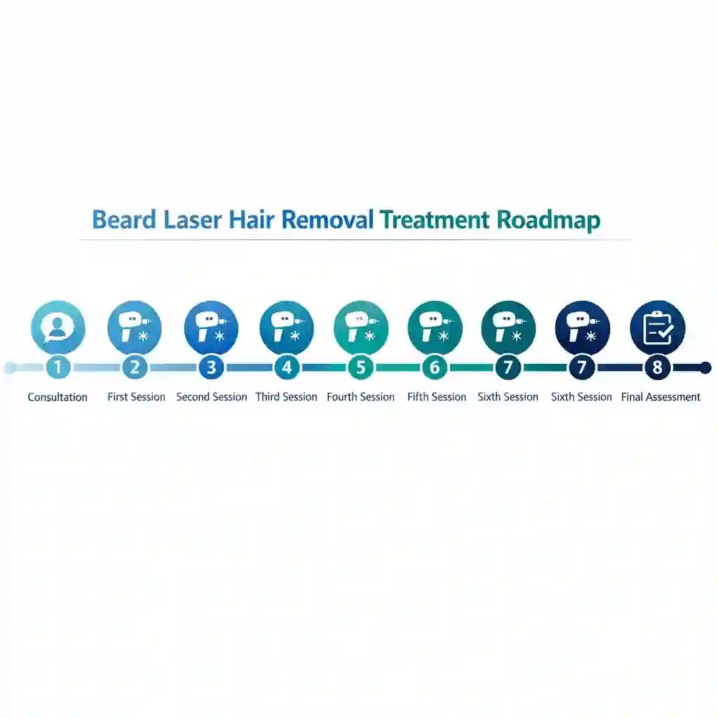 8 sessions beard laser hair removal roadmap covering consultations timing pre and post-care to maximize results