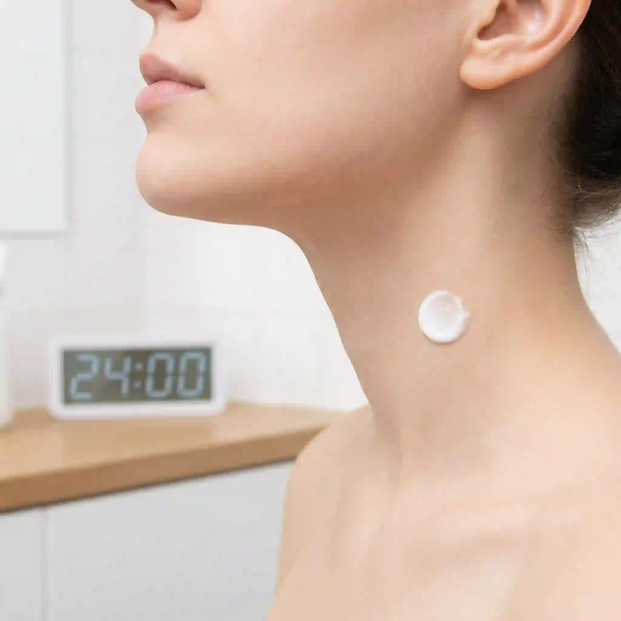 Women applying facial hair removal cream in thick even layer on clean dry skin following timed instructions carefully