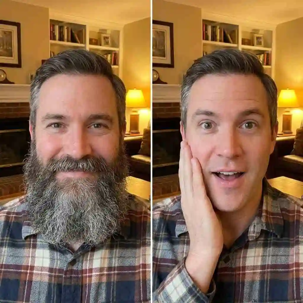 Use the no beard filter online free to see exactly how you would look without a beard before you shave, ensuring a regret-free decision.